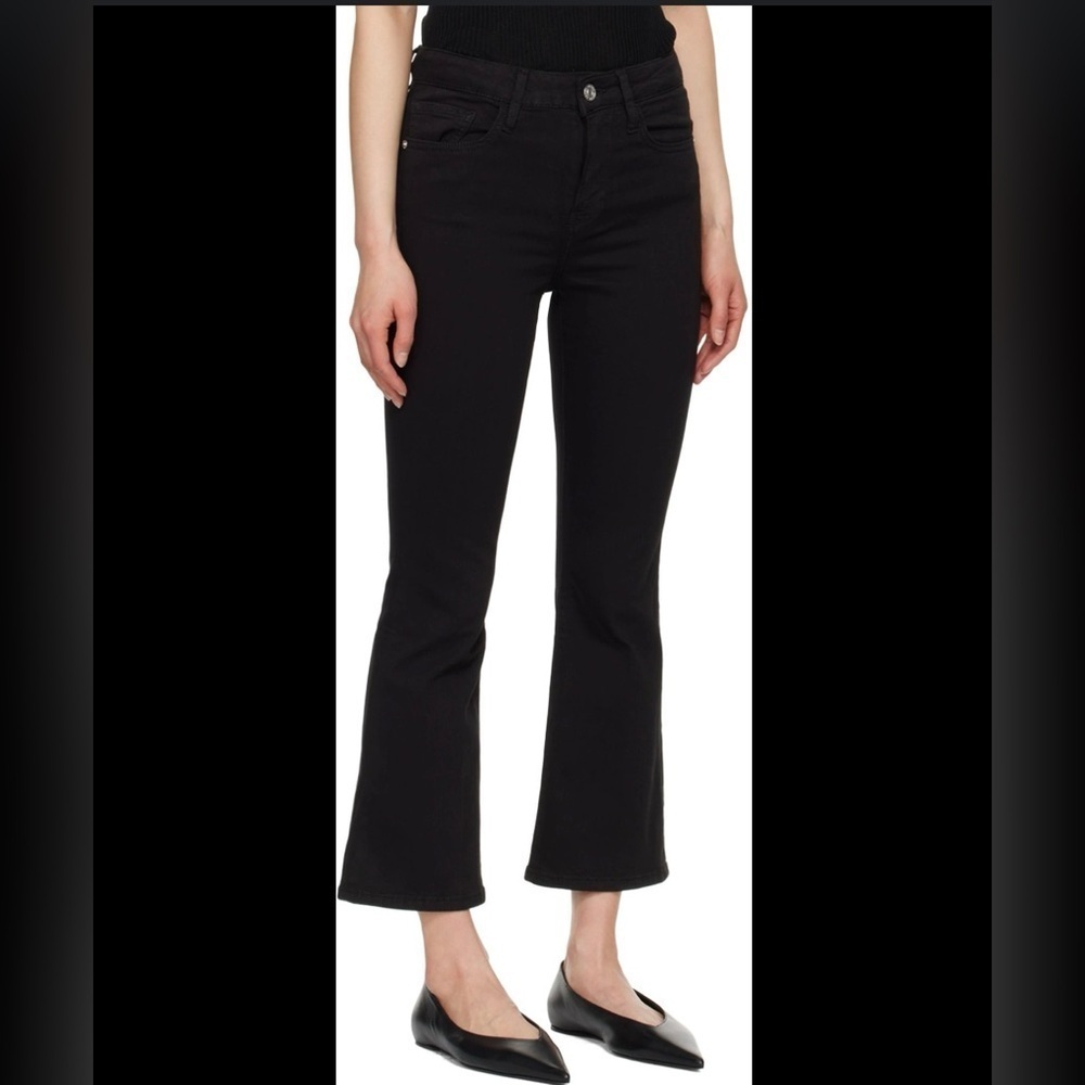 Frame Women’s Le Crop Mini Boot Jeans Black Casual Business Casual Size 27